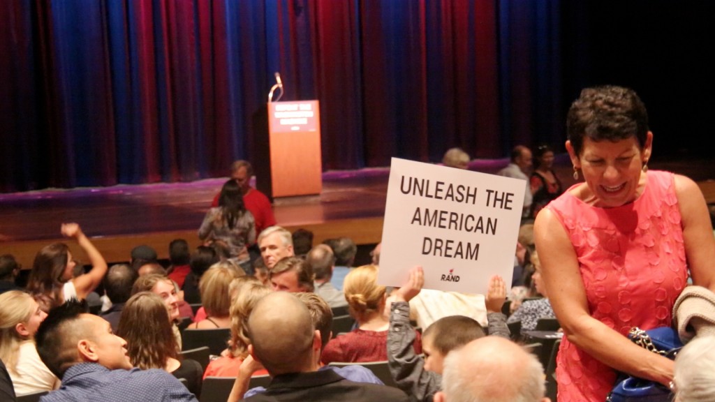 Audience awaits excitedly for Rand Paul. Photo courtesy of David Charleston